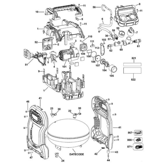 Main Assembly for DeWalt DCC1054 Compressor