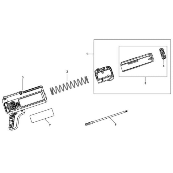 Main Assembly for DeWalt DCF6201 Cordless Screwdriver