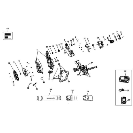 Main Assembly for DeWalt DCM572 Blowers