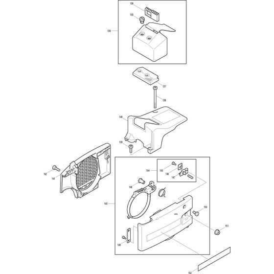 Air Filter Assembly for Makita DCS330S-30 Chainsaws