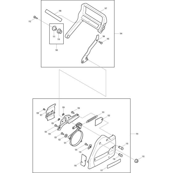 Guard Assembly for Makita DCS430-38 Chainsaws