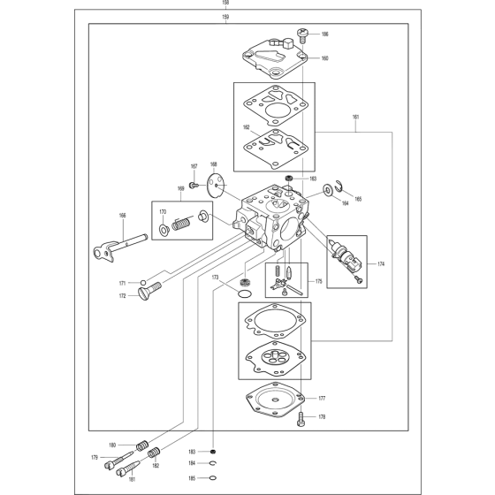 Carburetor Assembly For Makita DCS6000I-45 Chainsaw