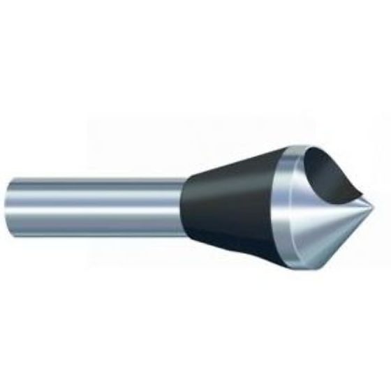 10 - 15mm HSS De-Burring Countersink - For Metal & Plastic - Transverse Hole for Burr Extraction