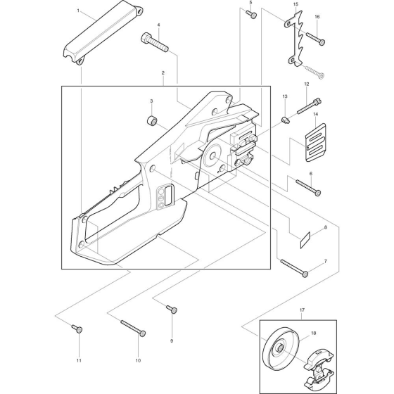 Guide Plate & Clutch Assembly For Makita DES380 Electric Chainsaws