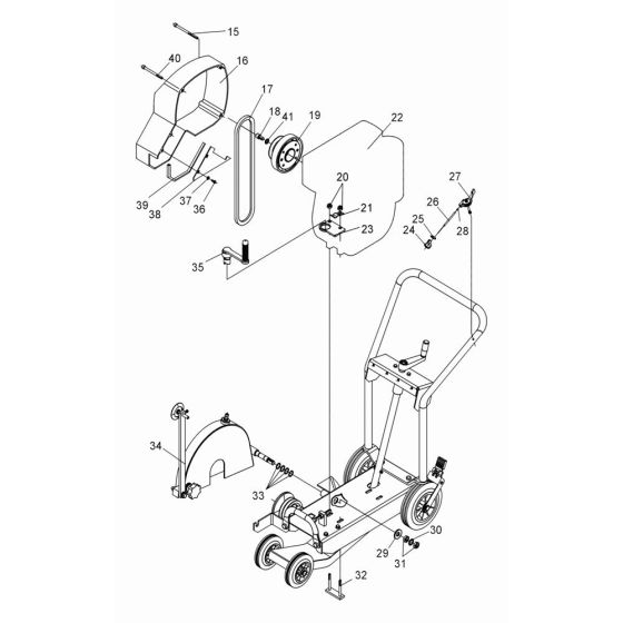 Drive Assembly for Wacker DFS90 Floor Saw