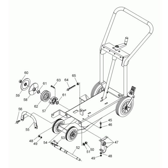 Pulley Assembly for Wacker DFS90 Floor Saw