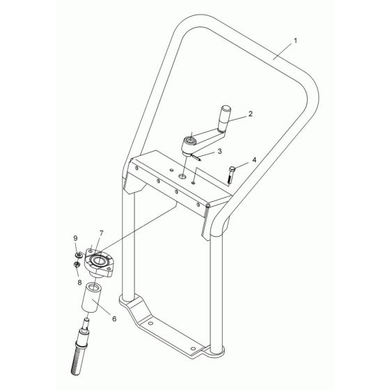 Handle Assembly for Wacker DFS90 Floor Saw