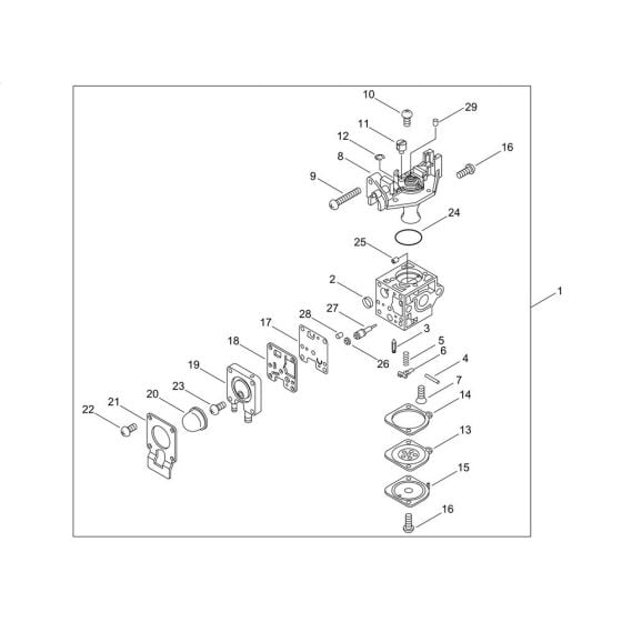 Carburettor for Shindaiwa DH165ST Hedgetrimmer