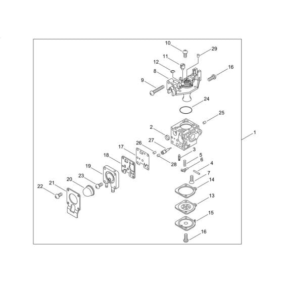 Carburettor for Shindaiwa DH202 Hedgetrimmer