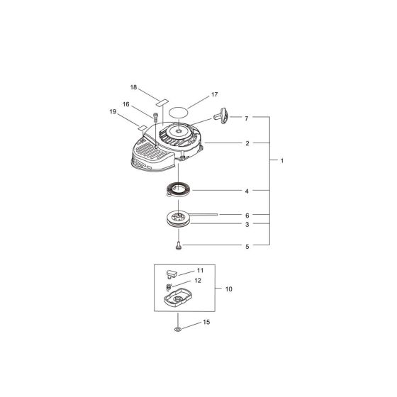 Recoil Starter for Shindaiwa DH221 Hedgetrimmer