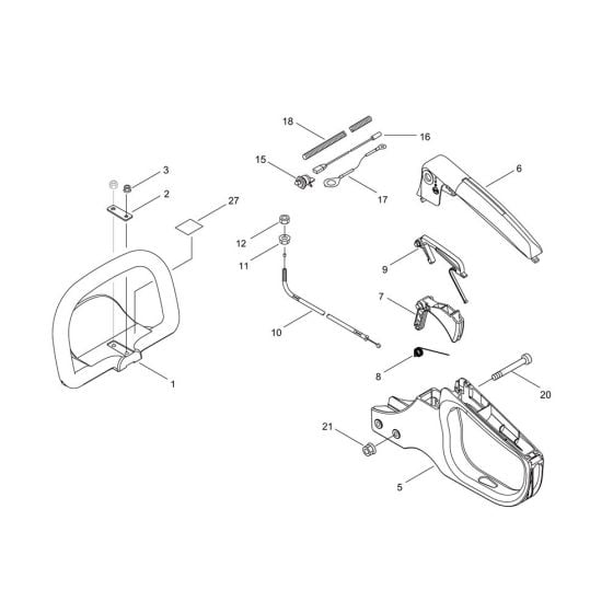 Handle for Shindaiwa DH221 Hedgetrimmer