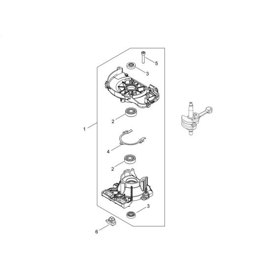 Crankcase for Shindaiwa DH232ST Hedgetrimmer