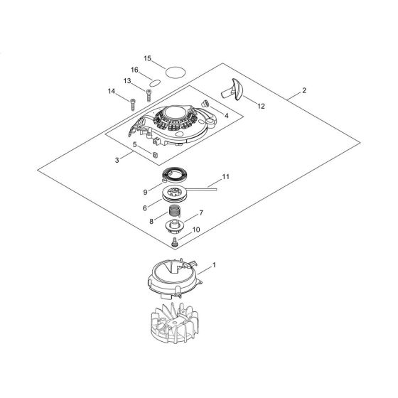 Recoil Starter for Shindaiwa DH232ST Hedgetrimmer