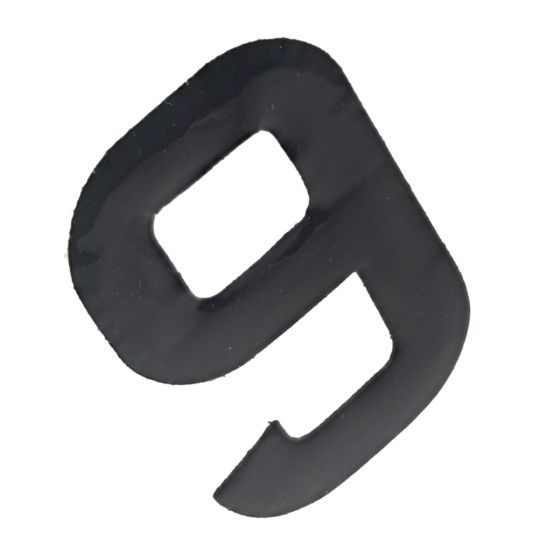 Self Adhesive 80mm Black Digit - Number 9