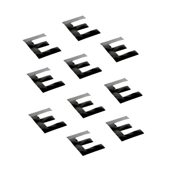 Letter E - Black Digit (10 Pack)