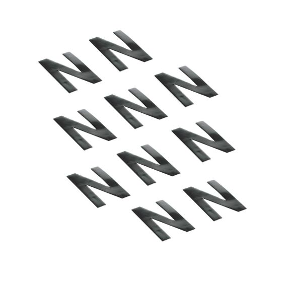 Letter N - Black Digit (10 Pack)