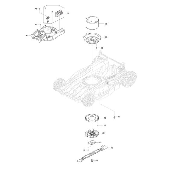 Blade Assembly for Makita DLM480 Mower