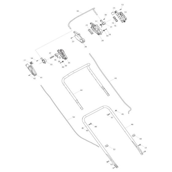 Handle Assembly for Makita DLM530 Mower