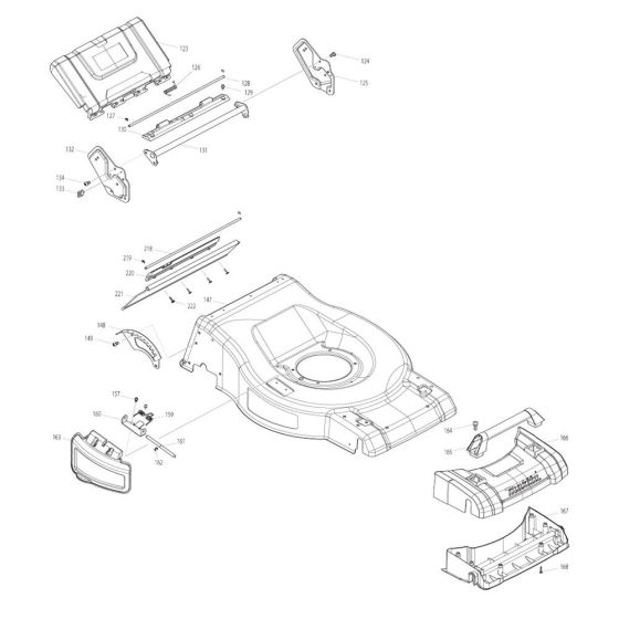 Deck Assembly for Makita DLM530 Mower