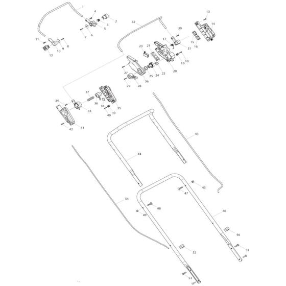 Handle Assembly for Makita DLM533 Mower