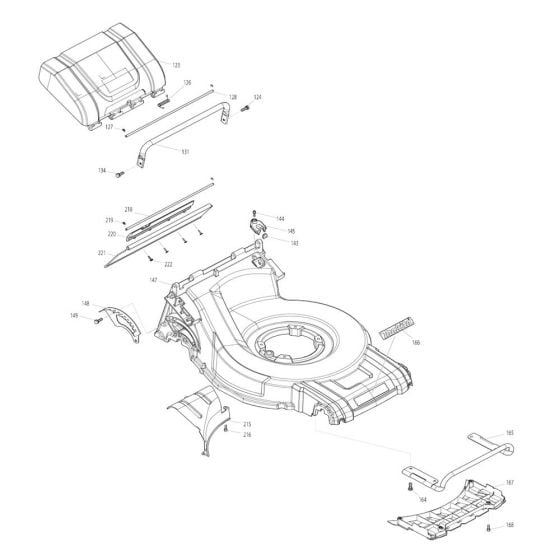 Deck Assembly for Makita DLM533 Mower