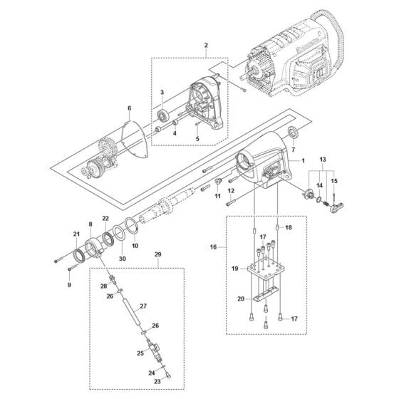 Gearbox Assembly for Husqvarna DM 1 PACE Core Drill