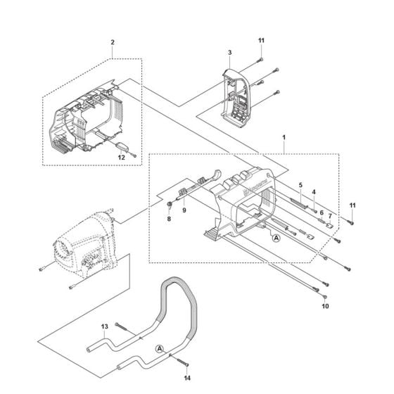 Handle Assembly for Husqvarna DM 1 PACE Core Drill