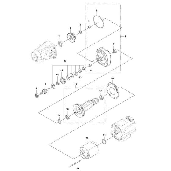 Motor Assembly for Husqvarna DM 200 Core Drill