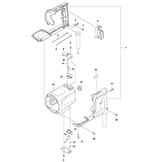 Handle Assembly for Husqvarna DM 200 Core Drill