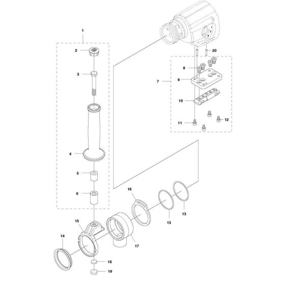 Front Handle Assembly for Husqvarna DM 220 Core Drill