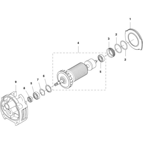 Motor Assembly for Husqvarna DM 220 Core Drill