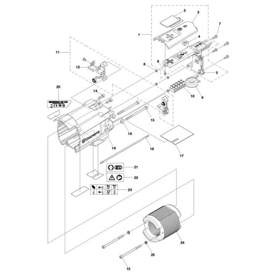 Motor Assembly -1 for Husqvarna DM 220 Core Drill