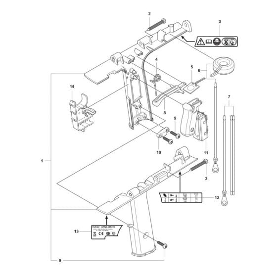 Rear Handle Assembly for Husqvarna DM 230 Core Drill