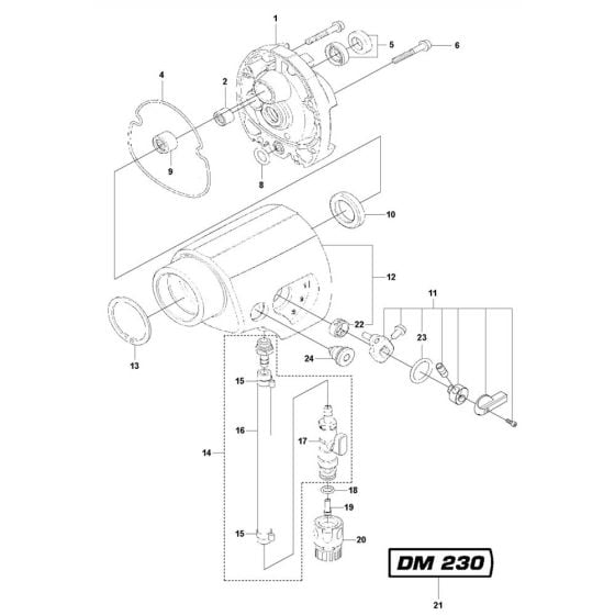 Gearbox Assembly for Husqvarna DM 230 Core Drill