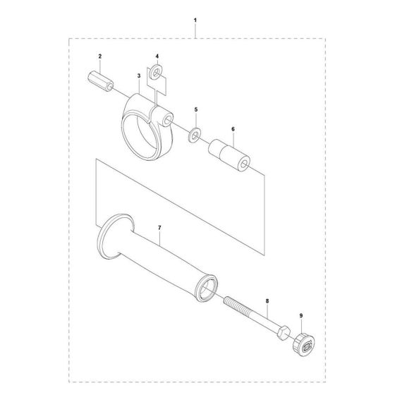 Front Handle Assembly for Husqvarna DM 230 Core Drill