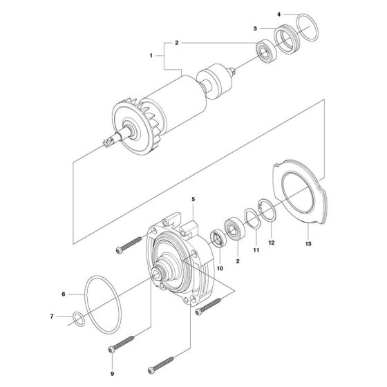 Motor Assembly for Husqvarna DM 230 Core Drill