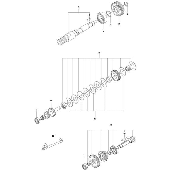 Gearbox Assembly -1 for Husqvarna DM 280 Core Drill