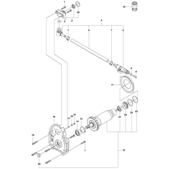 Motor Assembly for Husqvarna DM 280 Core Drill