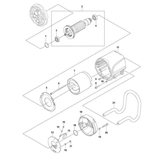 Motor Assembly for Husqvarna DM 400 Core Drill