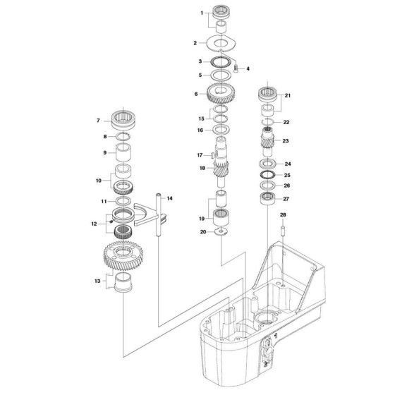 Gearbox Assembly for Husqvarna DM 406 H Core Drill