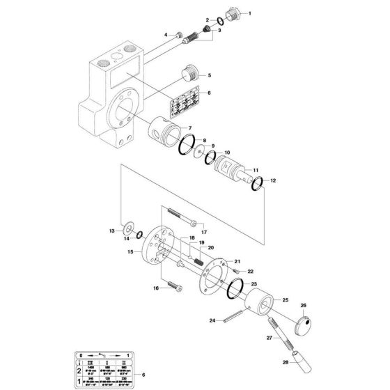 Gear Valve Assembly for Husqvarna DM 406 H Core Drill