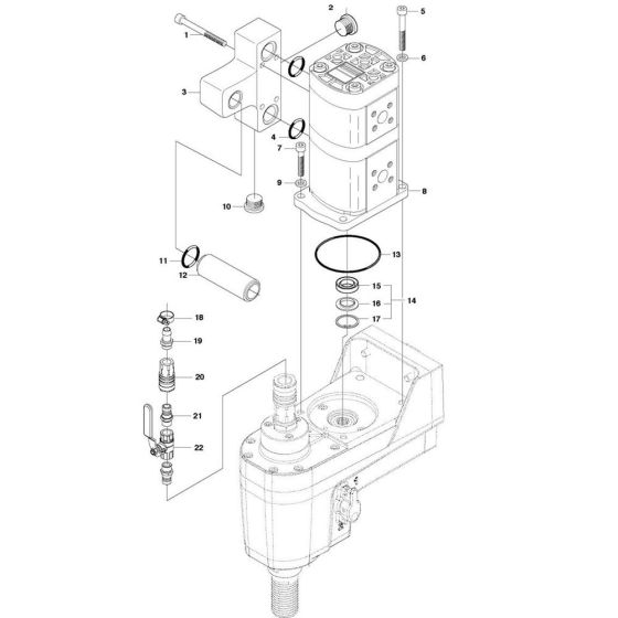 Motor Assembly for Husqvarna DM 406 H Core Drill