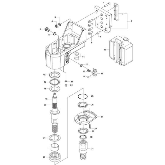 Spindle Assembly for Husqvarna DM 406 H Core Drill