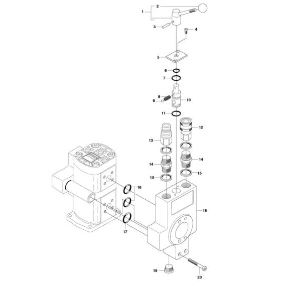 Valve Block Assembly for Husqvarna DM 406 H Core Drill