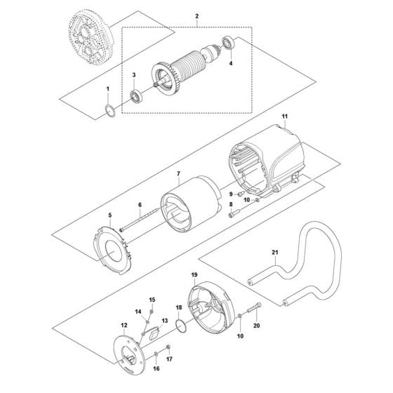 Motor Assembly for Husqvarna DM 430 Core Drill