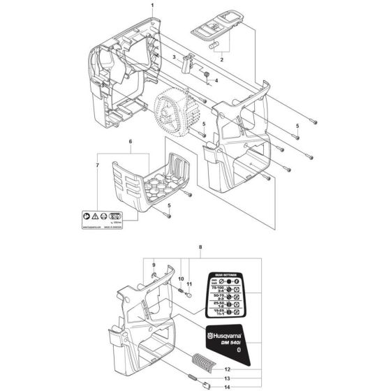 Rear Handle Assembly for Husqvarna DM 540i Core Drill