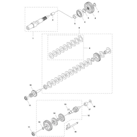 Gears Assembly for Husqvarna DM 650 Core Drill