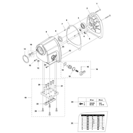 Gearbox Assembly for Husqvarna DM 700 Core Drill