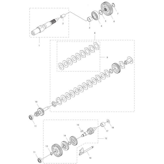 Gears Assembly for Husqvarna DM 700 Core Drill