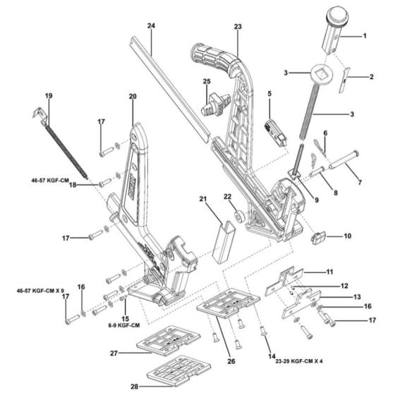 Main Assembly for DeWalt DMF1550 Nailers